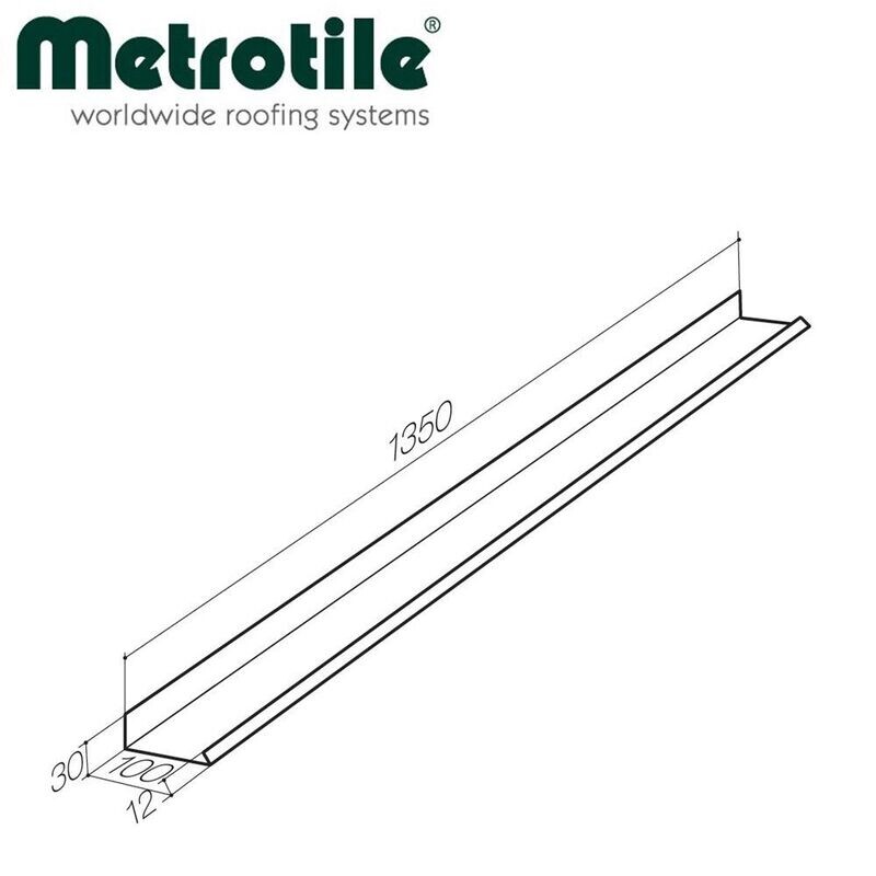 Couloir de rive pour METROTILE SLIDE (Prix et commande par mètre linéaire) Couloir de rive pour METROTILE SLIDE (Prix et commande par mètre linéaire)