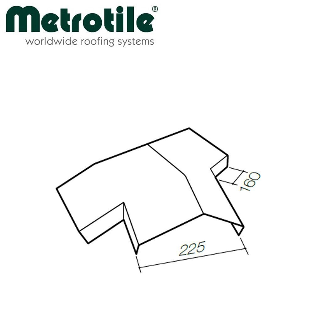 Raccord en Y Pente de 30 à 45° pour arêtiers-faîtage METROTILE SLIDE Raccord en Y Pente de 30 à 45° pour arêtiers-faîtage METROTILE SLIDE
