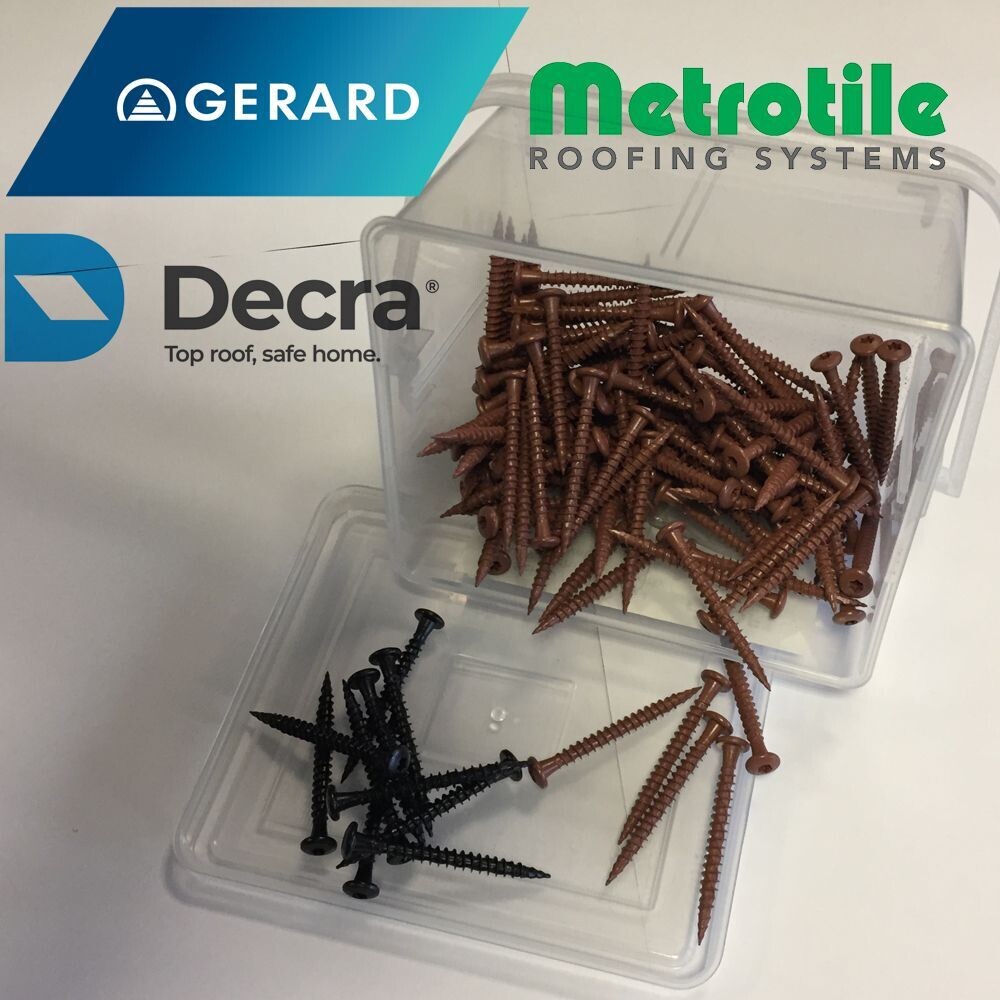 Vis de fixation auto-foreuses GERARD, METROTILE et DECRA Vis de fixation auto-foreuses GERARD, METROTILE et DECRA