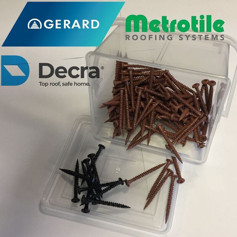 Vis de fixation auto-foreuses GERARD, METROTILE et DECRA Vis de fixation auto-foreuses GERARD, METROTILE et DECRA