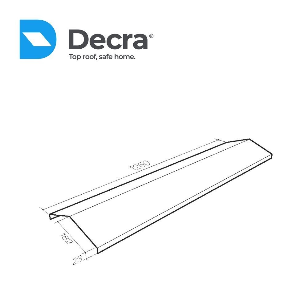 Élément de faîtière en V pour DECRA (Prix et commande par mètre linéaire) Élément de faîtière en V pour DECRA (Prix et commande par mètre linéaire)