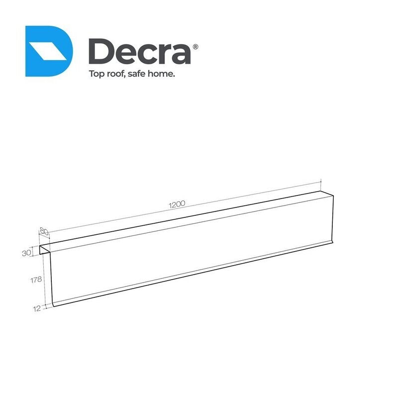 Bande de rive universelle pour DECRA (Prix et commande par mètre linéaire)
