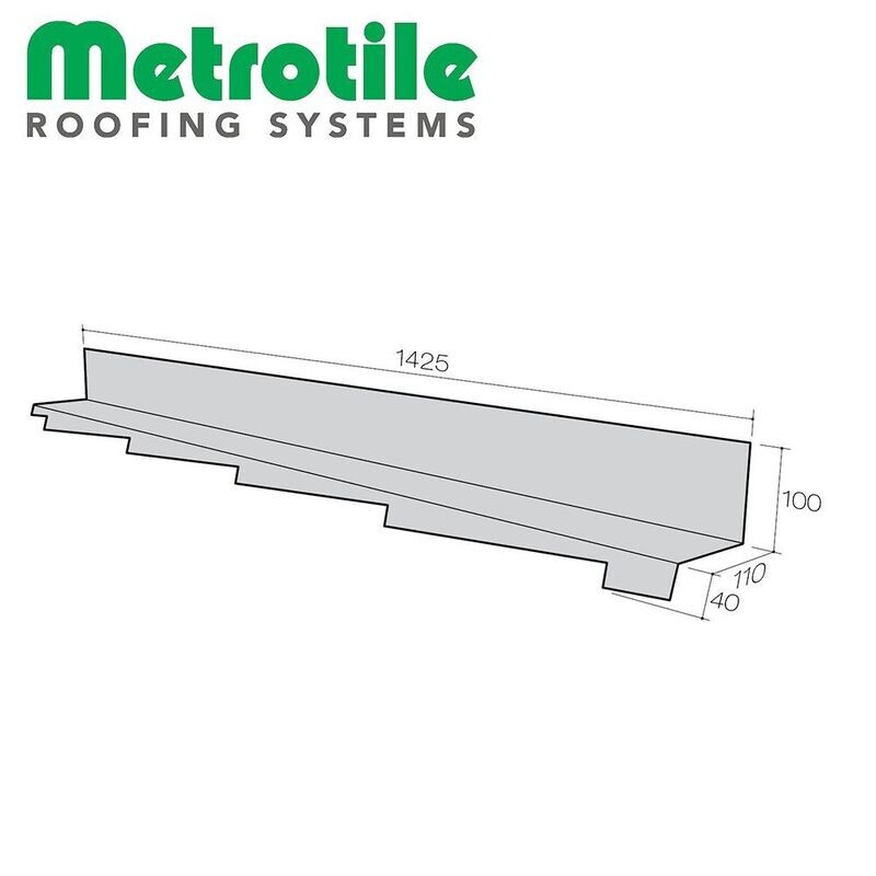 Bande de solin crantée DRoite pour METROTILE Thermolaqué QUBE (Prix et commande par mètre linéaire) Bande de solin crantée DRoite pour METROTILE Thermolaqué QUBE (Prix et commande par mètre linéaire)