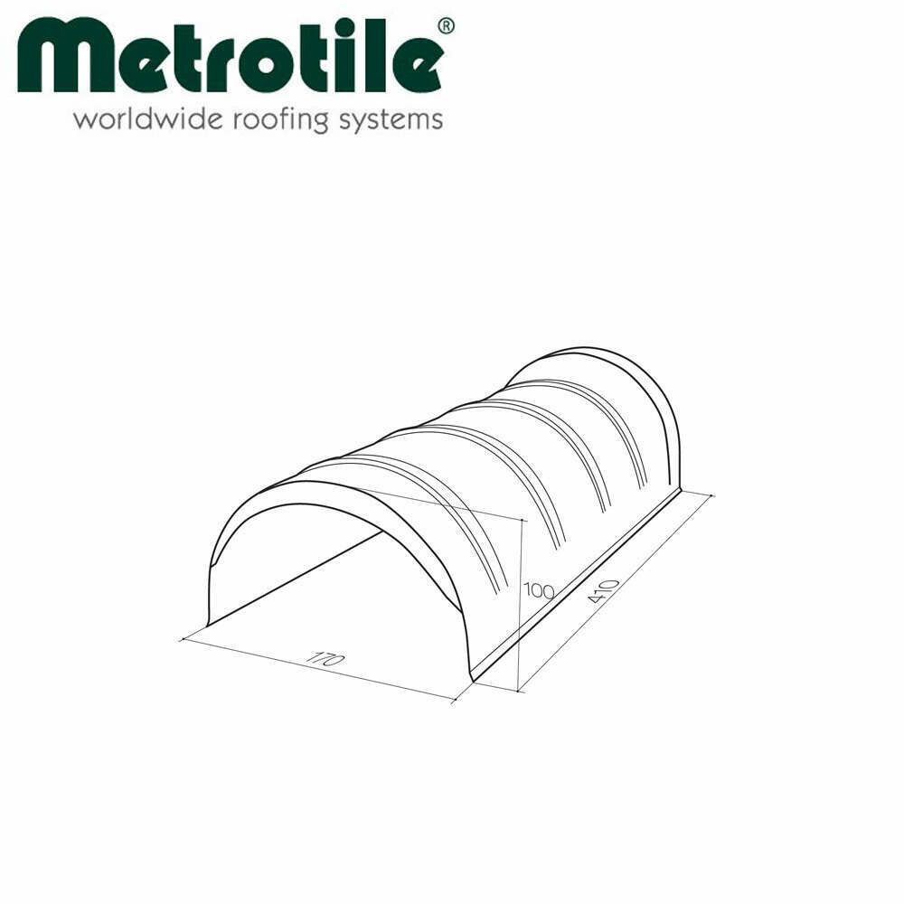 Élément de faîtière 1/2 ronde METROTILE ROMANA (Prix et commande par mètre linéaire) Élément de faîtière 1/2 ronde METROTILE ROMANA (Prix et commande par mètre linéaire)