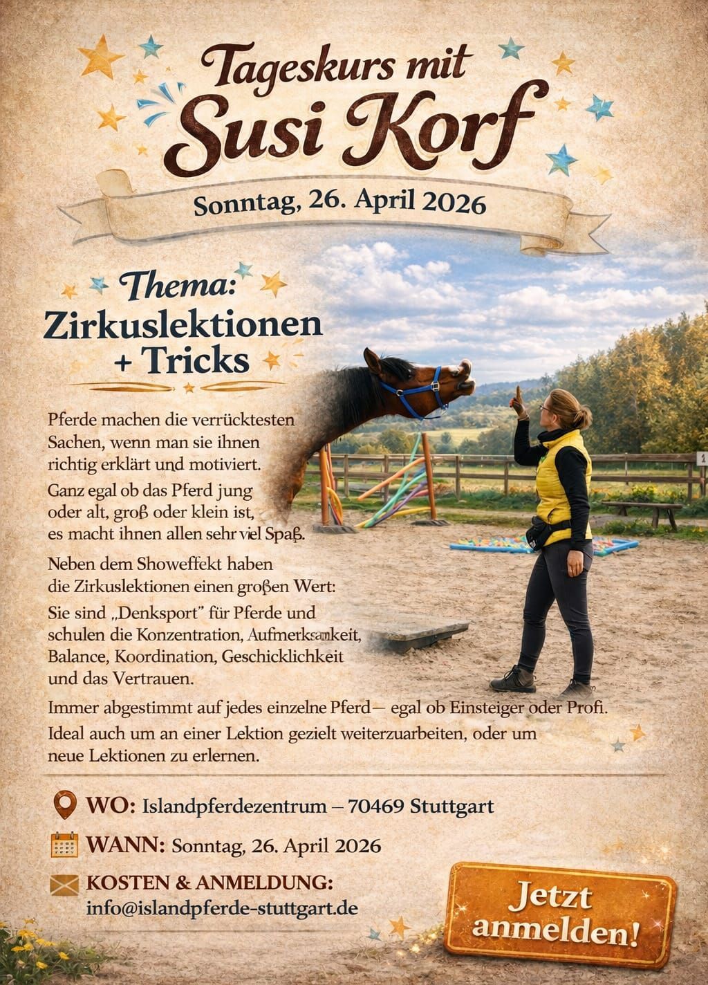 Zirkuslektionen mit Susi Korf am 26.04.2026