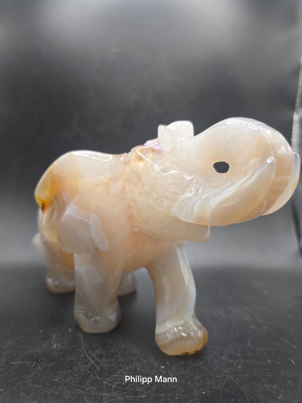 Elefant mit Amethyst Geode