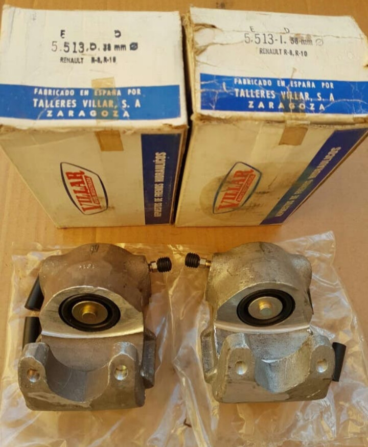 Pareja pinzas freno 38mm Renault 8, Renault 10