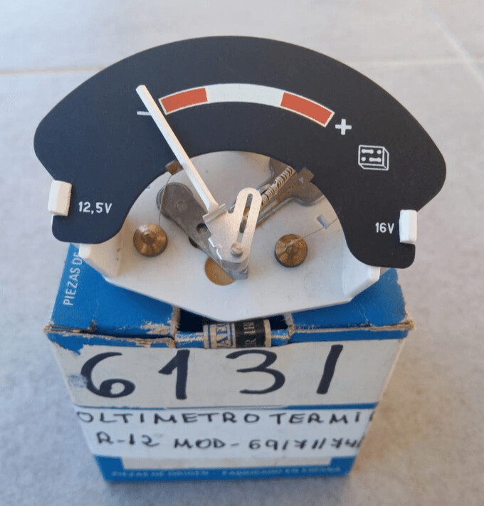 Reloj amperímetro voltímetro Renault 12.
