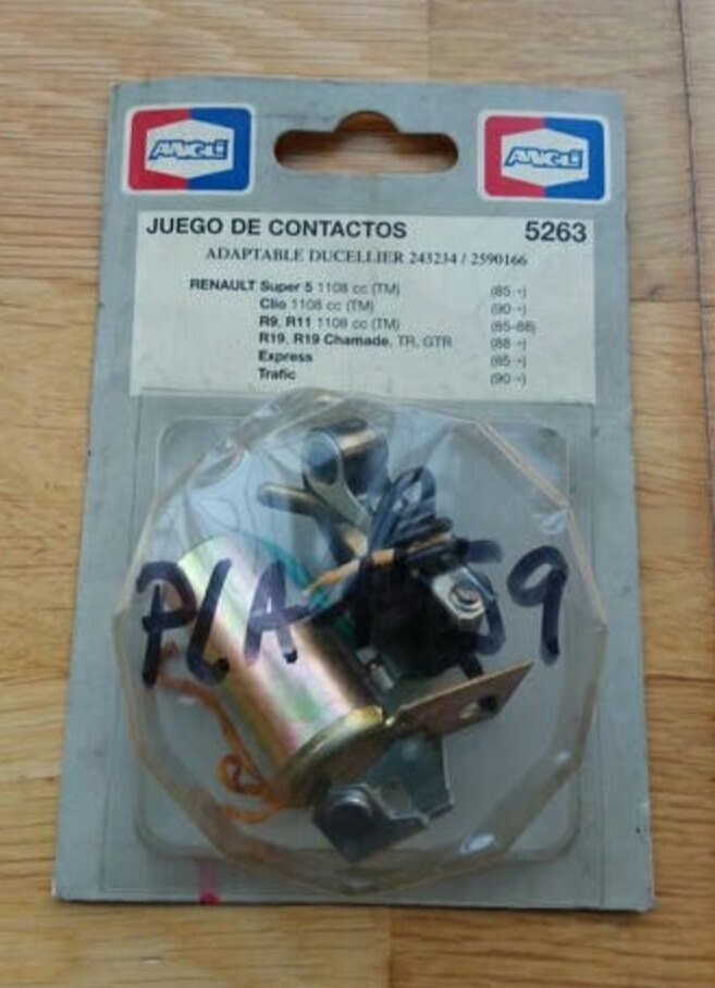 Juego contactos Renault super 5, Renault 9, Renault 11, Renault 19, express