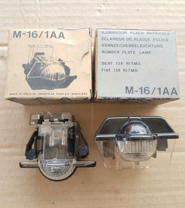 Piloto matricula Seat ritmo, Fiat 128, Fiat ritmo
