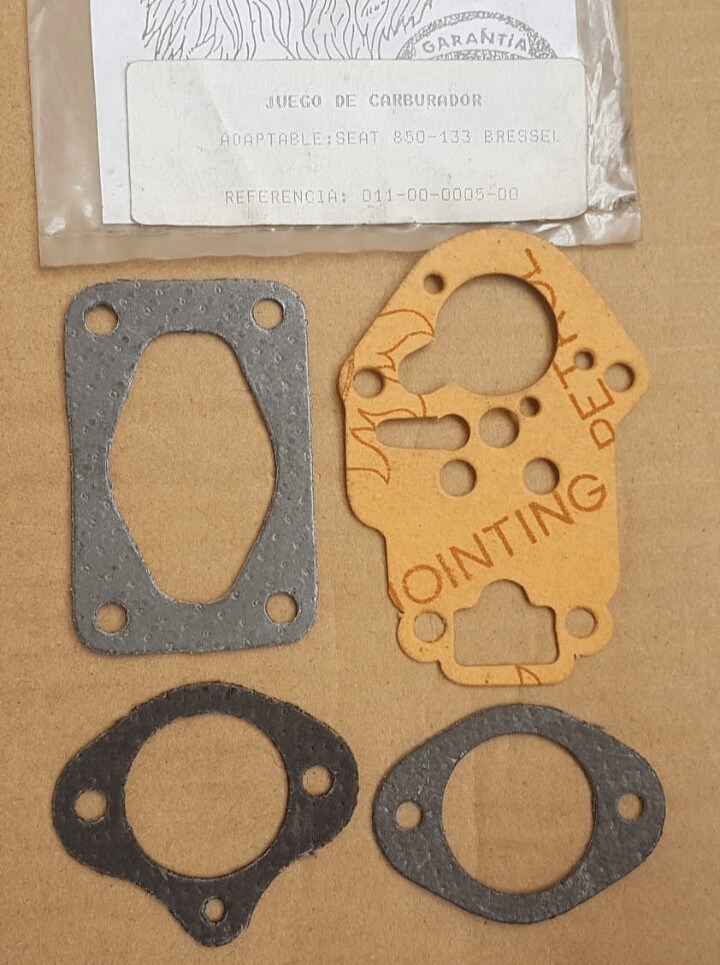 Juntas carburador bressel SEAT 850.SEAT 133