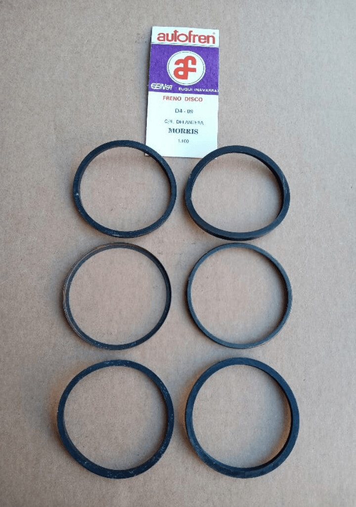 Gomas pinzas freno delantero MG.MORRIS 1100
