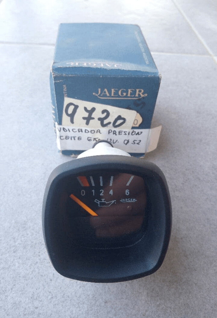 Reloj indicador presion aceite 12v veglia
