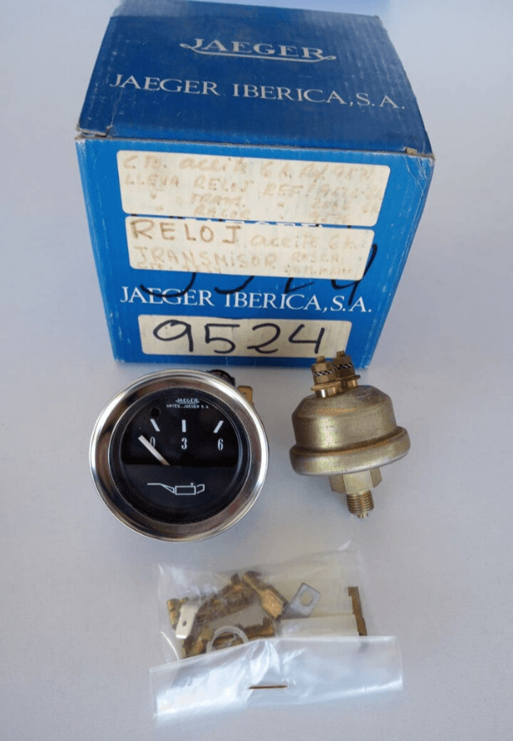 Conjunto manometro reloj presion aceite jaeger 9524 L4
