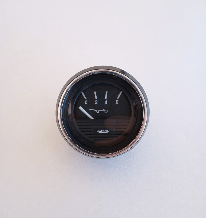 Reloj presion aceite jaeger 12v 52mm aro negro