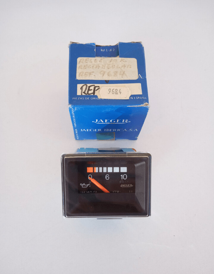 Reloj presion aceite rectangular 12v jaeger 9684