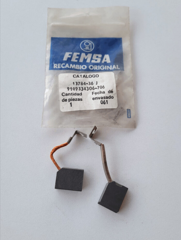 Escobillas dinamo SEAT 600.SEAT 124.SEAT 127 (femsa)