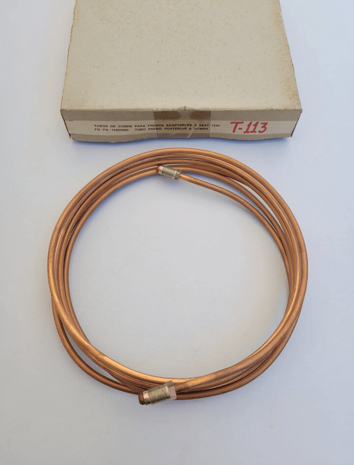Tubo freno posterior a bomba cobre SEAT 1430