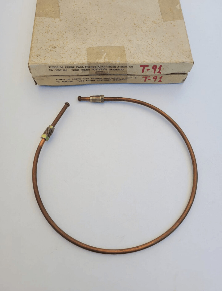 Tubo freno cobre posterior izquierdo SEAT 124