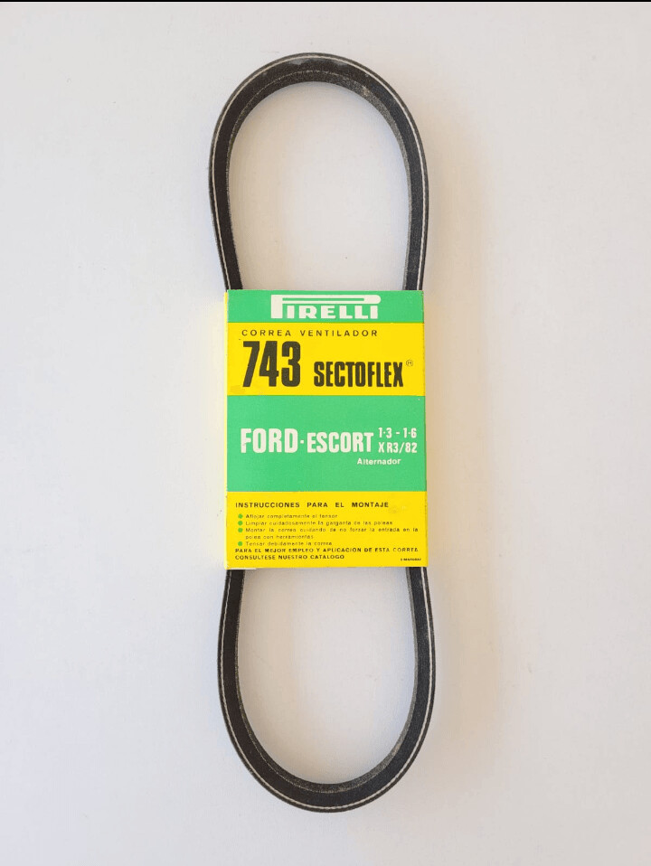 Correa ventilador FORD ESCORT 1.3-1.6 XR382 (pirelli 743)