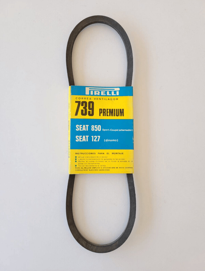 Correa ventilador SEAT 850 SPORT-COUPE.SEAT 127 (pirelli 739)