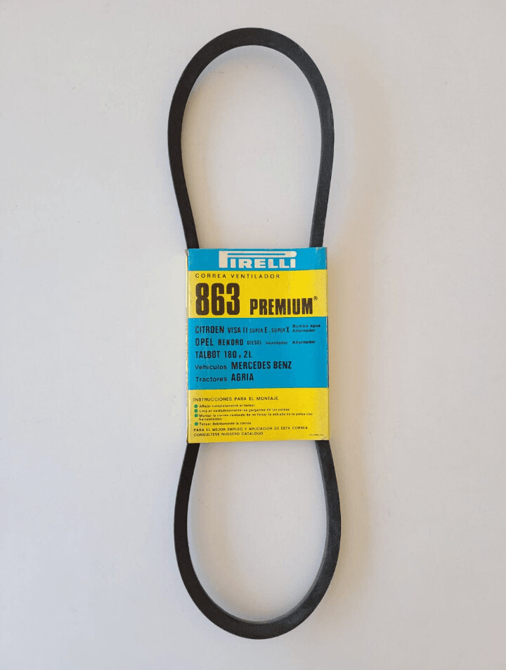 Correa ventilador CITROEN VISA II.OPEL REKORD.TALBOT 180-2L.MERCEDES BENZ.AGRIA (pirelli 863)