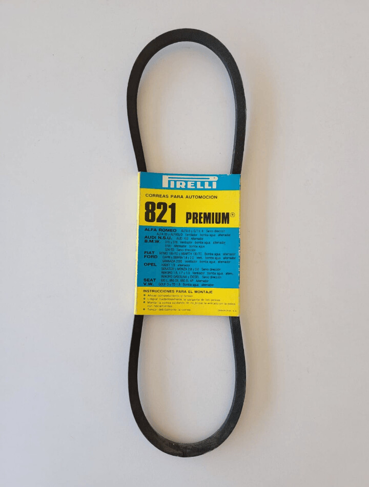 Correa ventilador SEAT.VOLKSWAGEN.FORD.OPEL.FIAT.BMW.AUDI.ALFA ROMEO (pirelli 821)