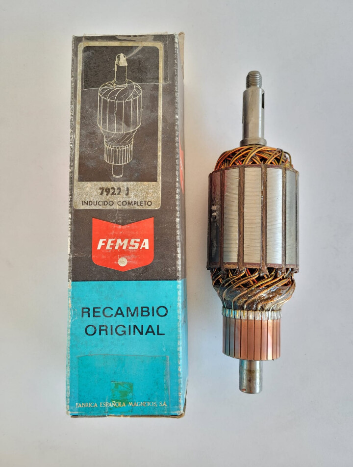Inducido dinamo MINI.SIMCA.LAND ROVER.SAVA.DKW.EBRO.AVIA (femsa)