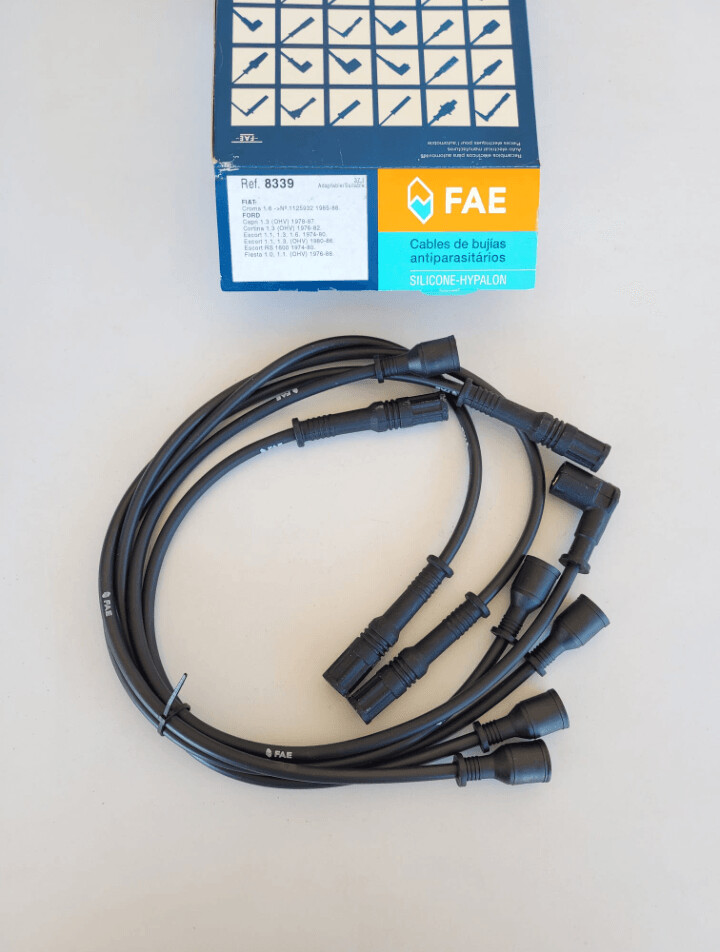 Juego cable bujias FORD CAPRI.ESCORT.FIESTA.CORTINA-FIAT CROMA (fae)