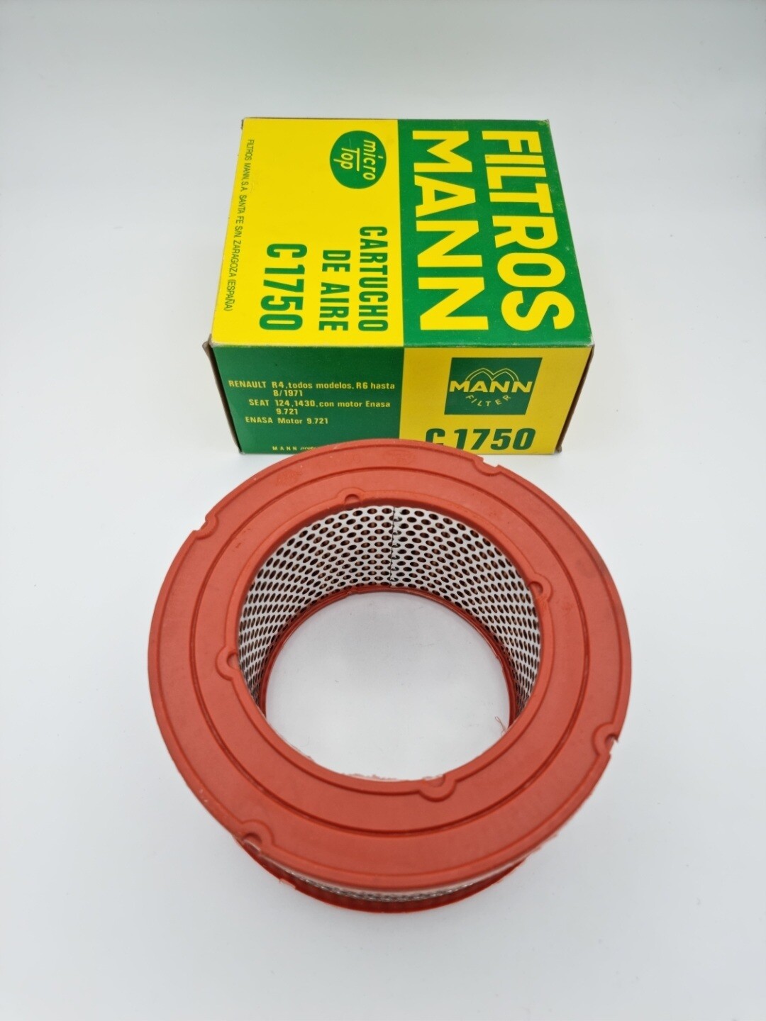 Filtro aire RENAULT 4.RENAULT 6.SEAT 124.1430 (filtros mann)