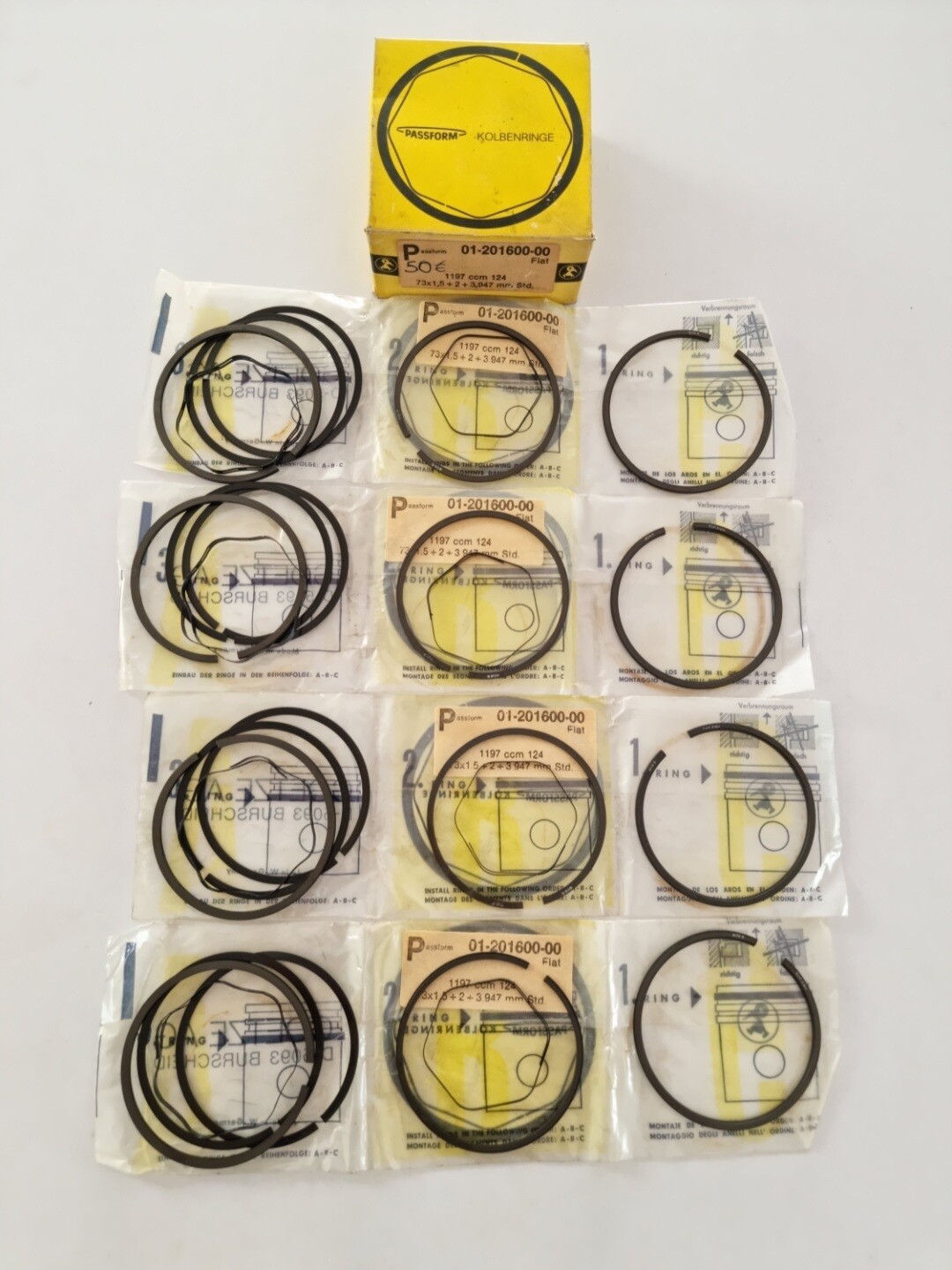 Juego segmentos 73 Std SEAT 124.FIAT 124 (passform)