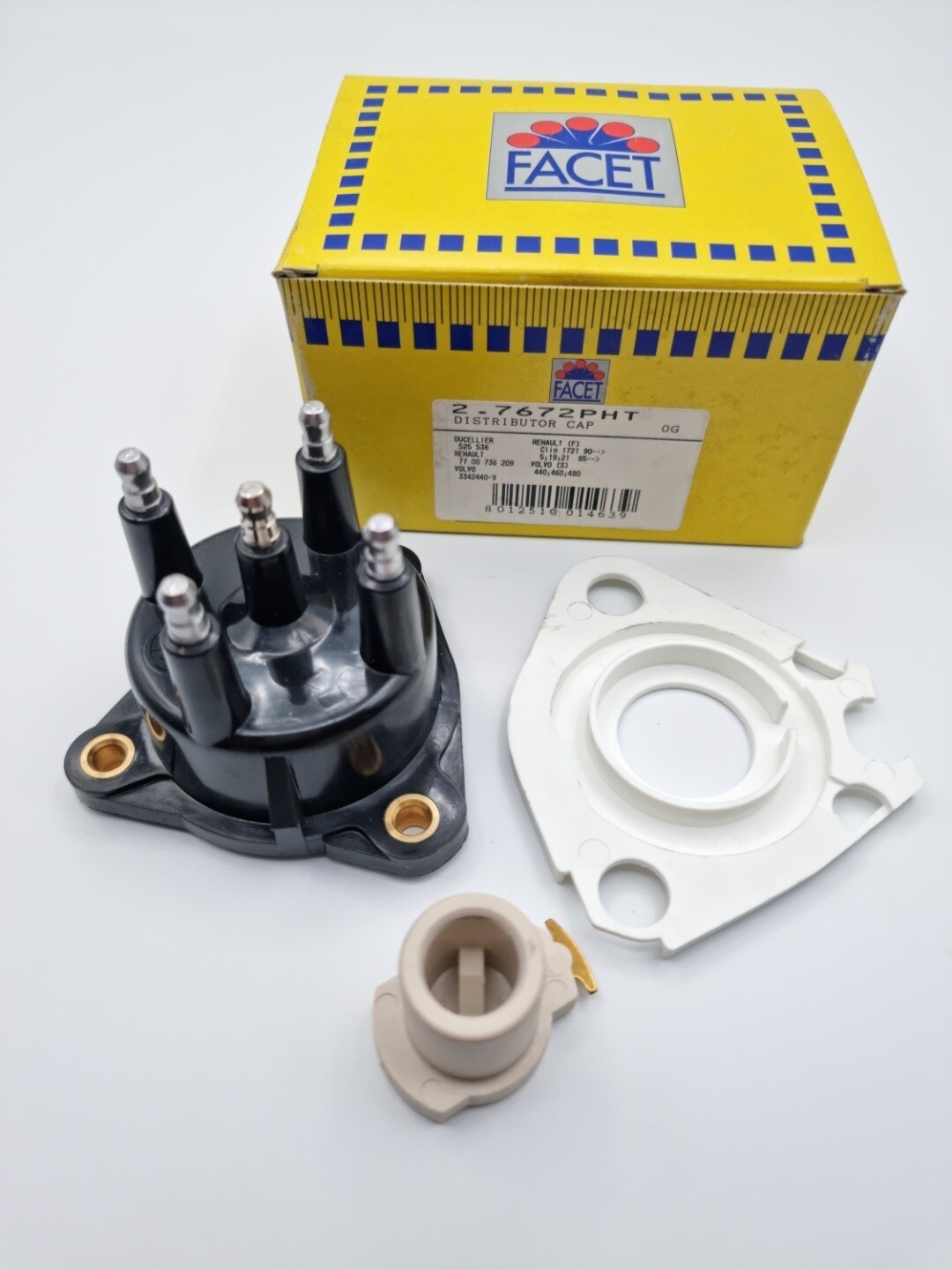 Tapa delco con rotor RENAULT 5.19.21.CLIO.TRAFIC-VOLVO 440.460.480 (facet)