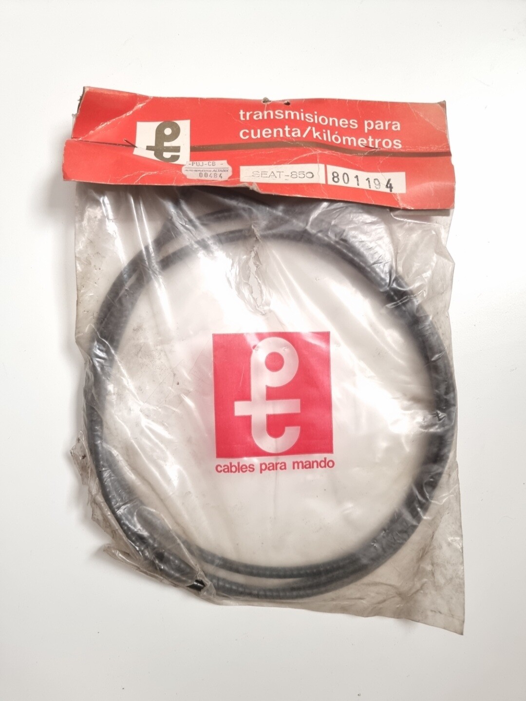 Cable cuentakilometros con funda SEAT 850 3puertas (2455mm)