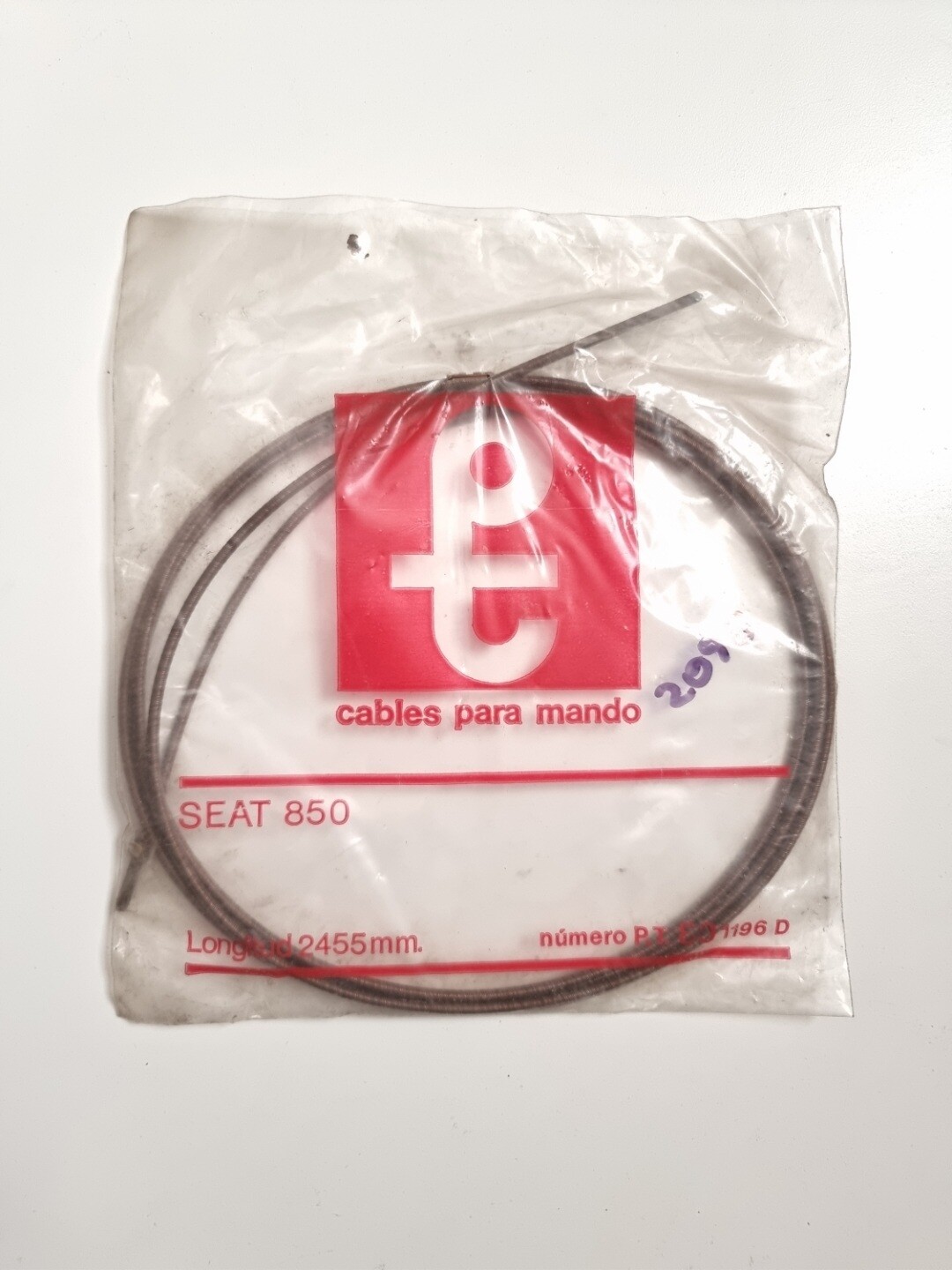 Cable cuentakilometros SEAT 850 (2455mm)