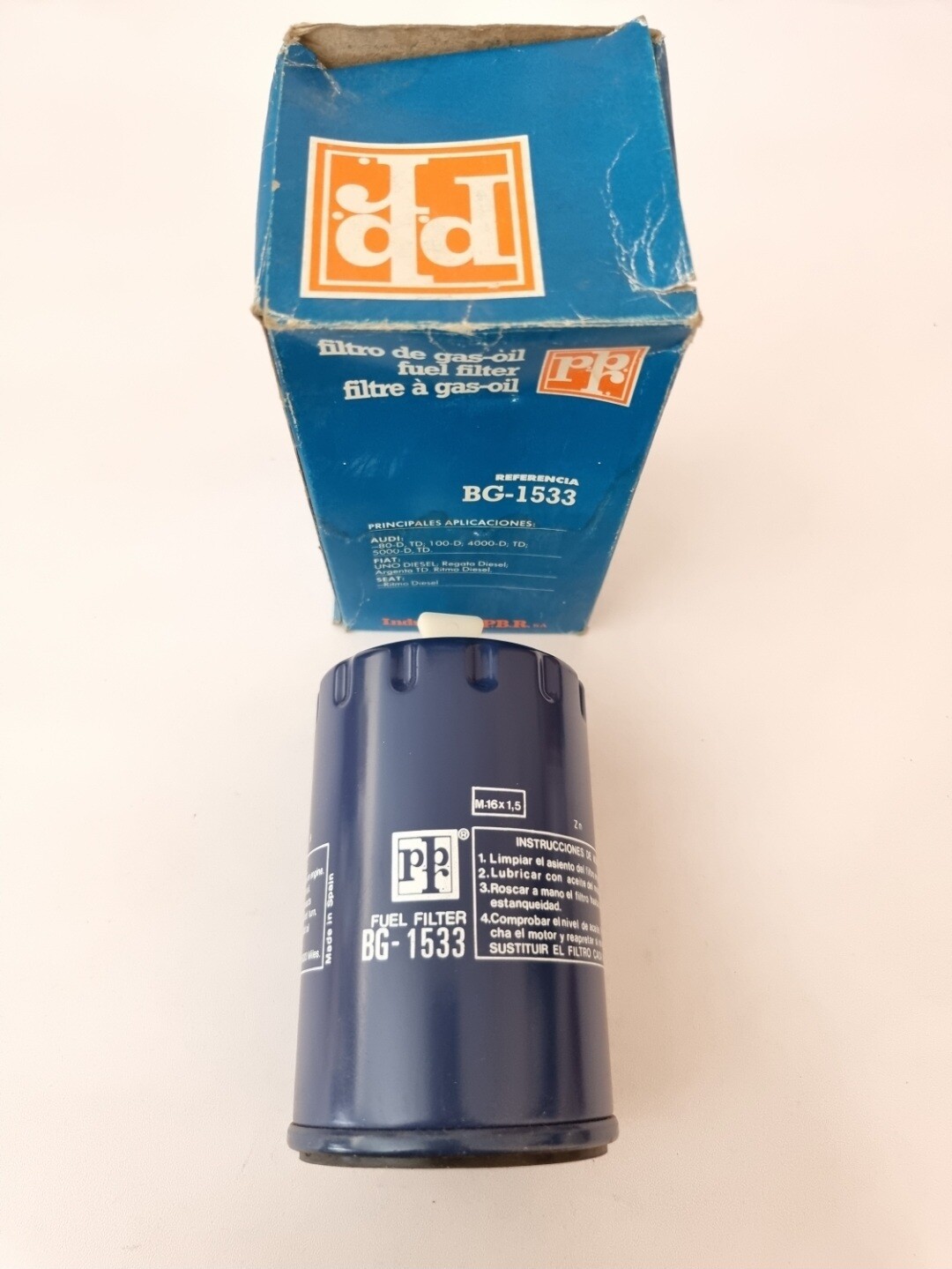 Filtro gas-oil SEAT RITMO-FIAT UNO.REGATA.ARGENTA.RITMO-AUDI 80.100.4000.5000 (pbr)