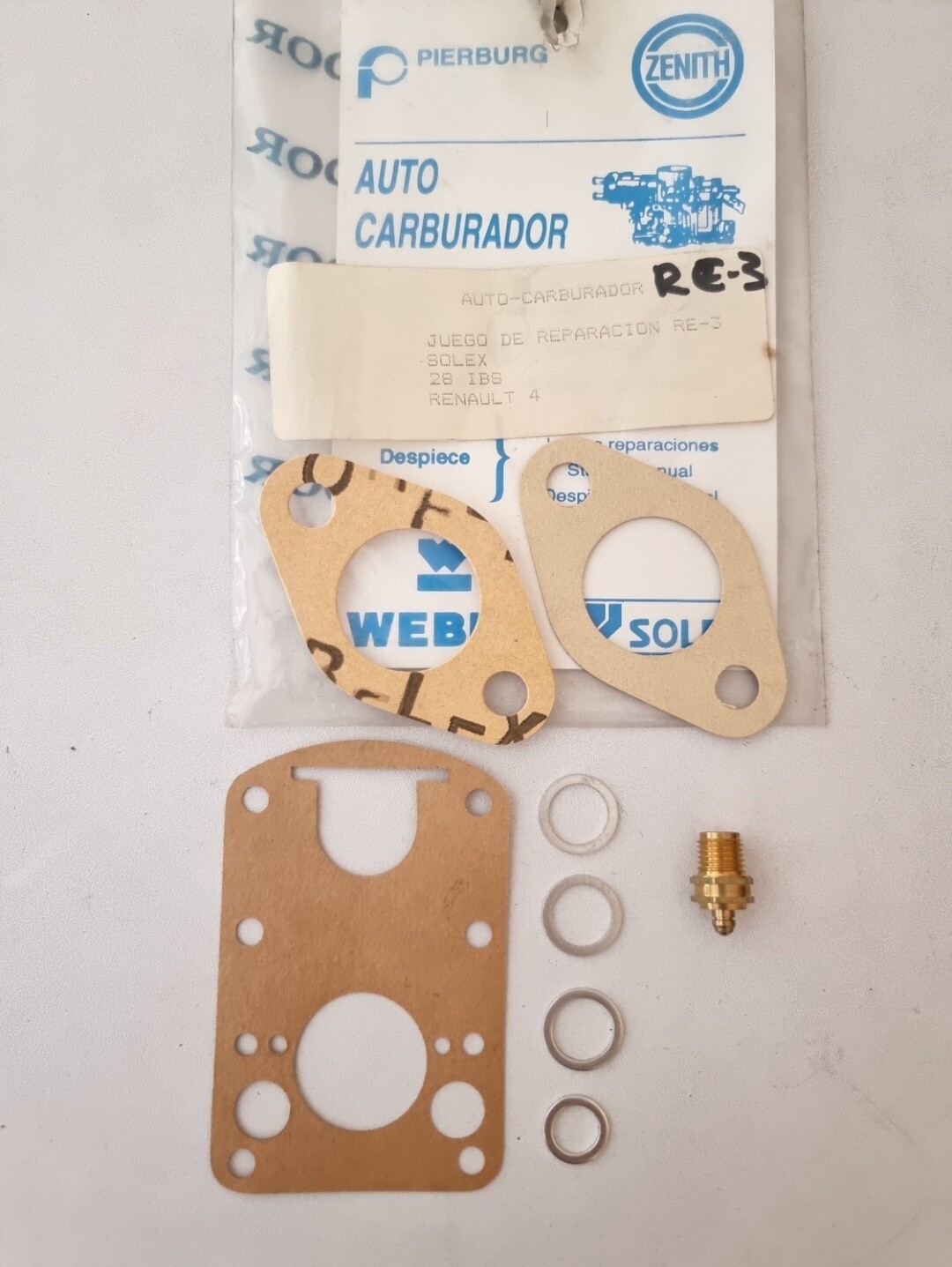 Juego juntas carburador RENAULT 4 (solex 28 IBS)