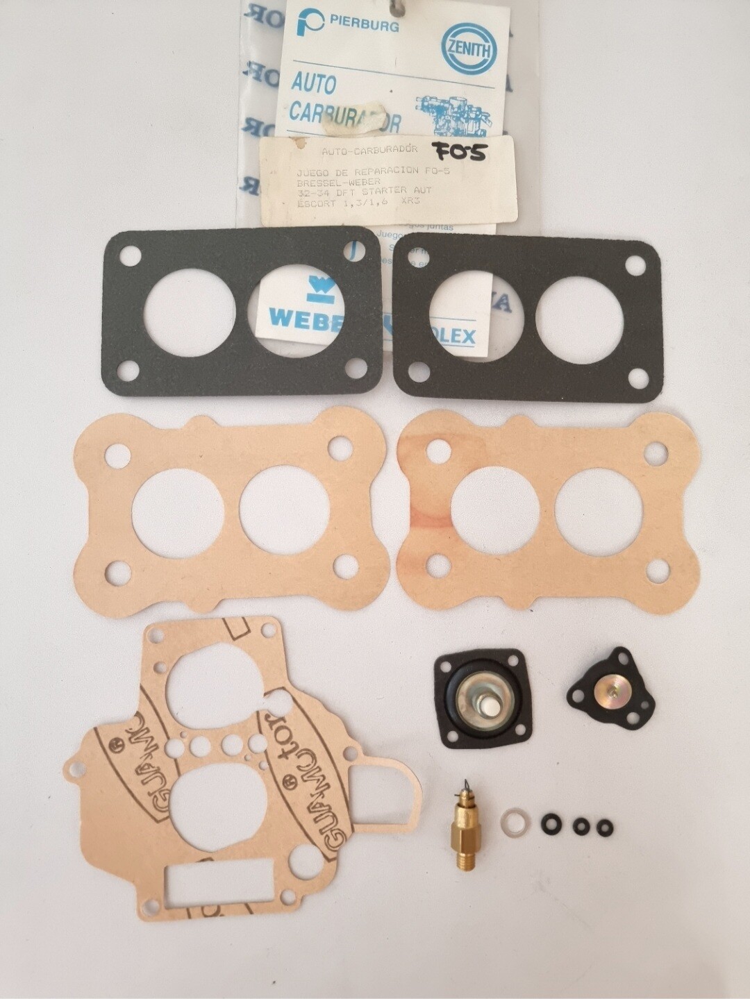 Juego juntas carburador FORD ESCORT (weber 32-34 DFT)
