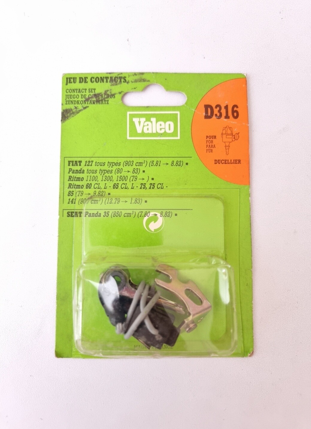 Juego platinos delco SEAT PANDA.FIAT 127.FIAT PANDA.FIAT RITMO (valeo)