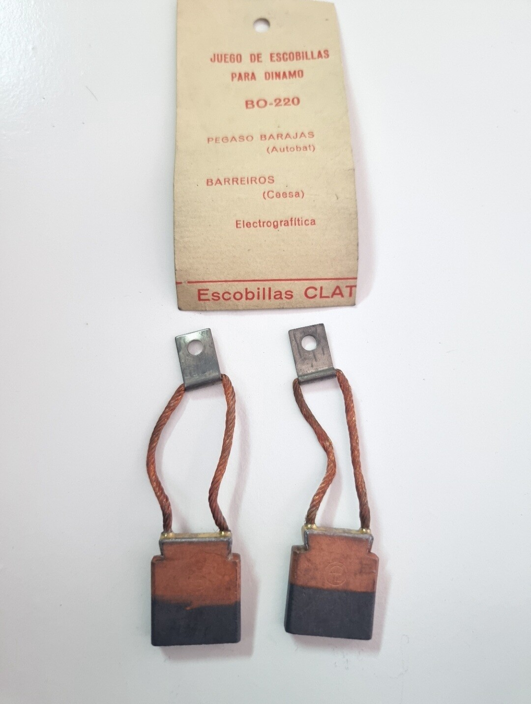 Juego escobillas dinamo PEGASO BARAJAS.BARREIROS