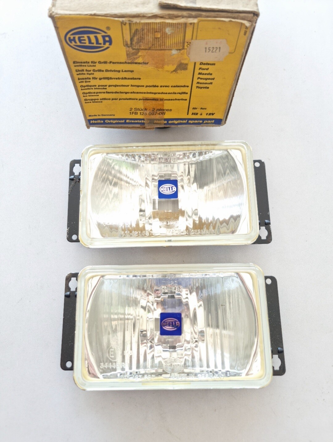 Pareja faros largo alcance HELLA H2 12v-RENAULT.PEUGEOT.TOYOTA.FORD.MAZDA.DATSUN.SUZUKI...
