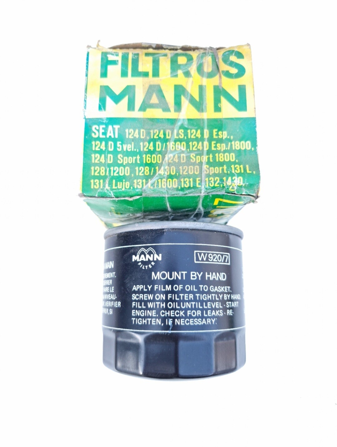 Filtros aceite SEAT 124.SEAT 128.SEAT 1200.SEAT 131.SEAT 132.SEAT 1430 (filtros mann)