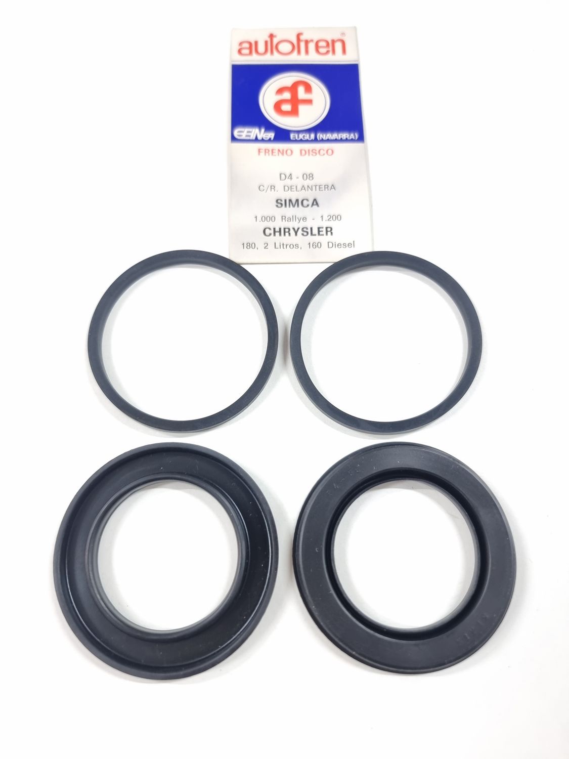 Gomas pinzas freno delantero SIMCA 1000.1200.CHRYSLER