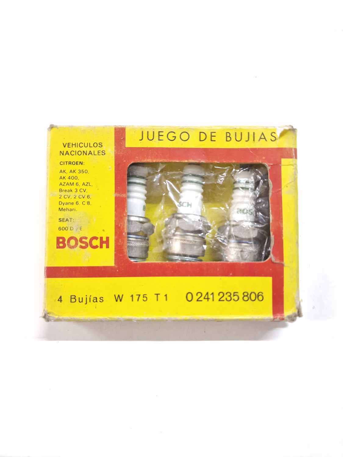 Bujias bosch SEAT 600.CITROEN 2CV.DYANE.MEHARI.AK Bujias bosch SEAT 600.CITROEN 2CV.DYANE.MEHARI.AK