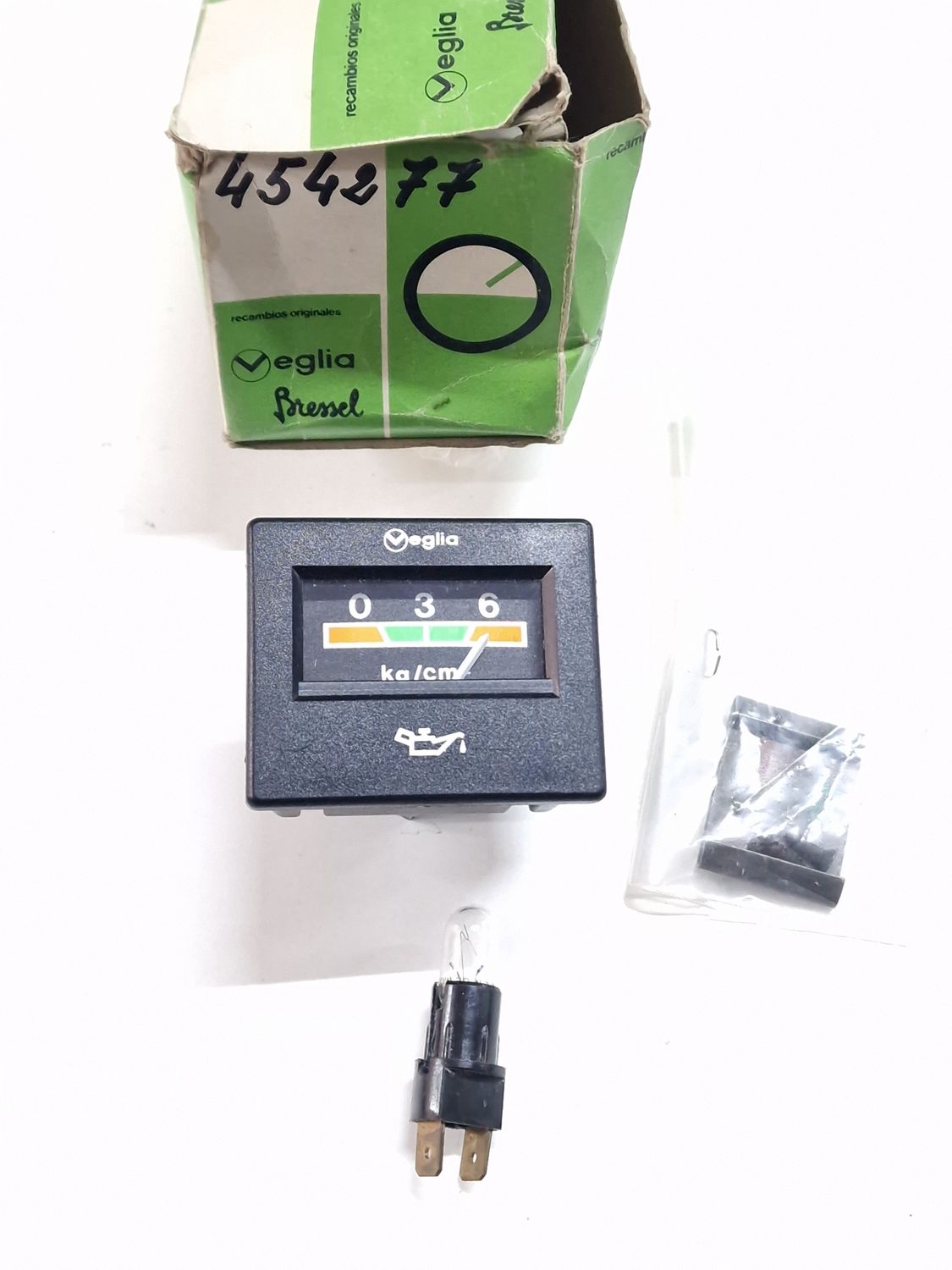 Reloj presion aceite rectangular veglia 6kg