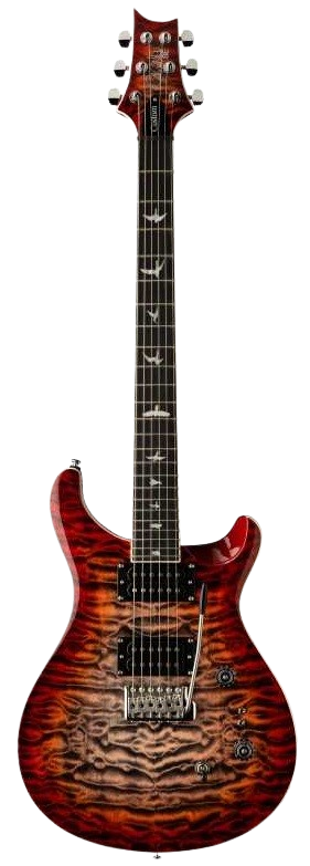 PRS SE Custom 24-08 Quilt Charcoal Cherry Burst