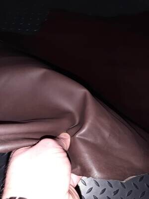 Leather bovine calf dark brown color