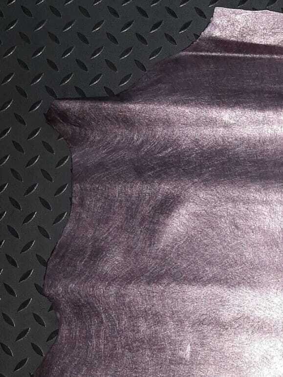 Leather goat color pink metallic