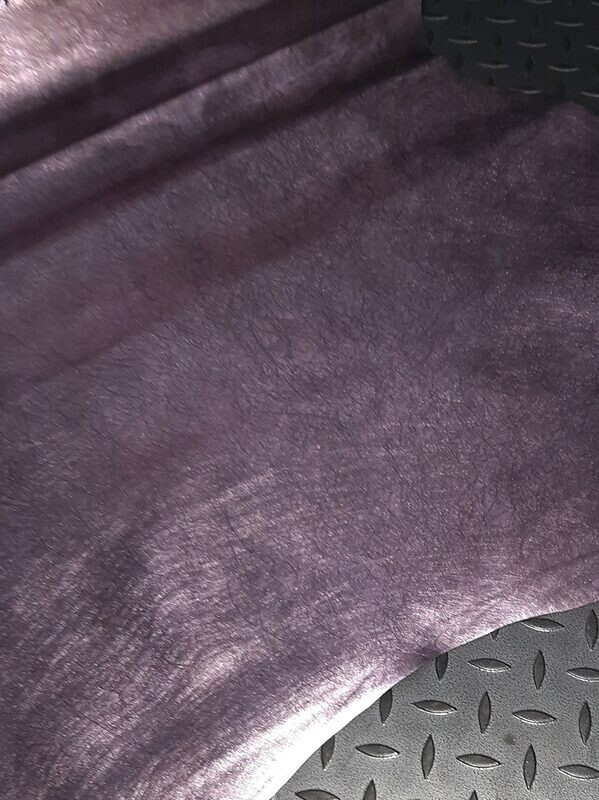 Leather goat color pink metallic