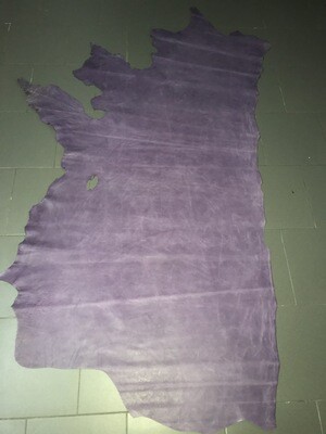 Leather bovine type pull up color purple