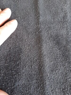 Leather suede fur dark grey
